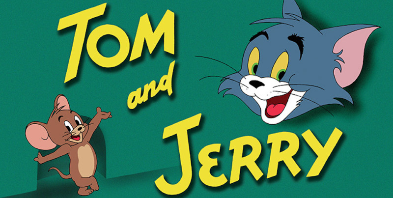 Bánh kem tươi phủ chanh leo trang trí Tom và Jerry